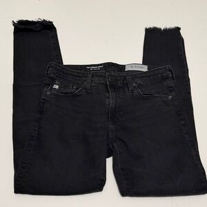 AG black skinny jeans the legging ankle super skinny 27